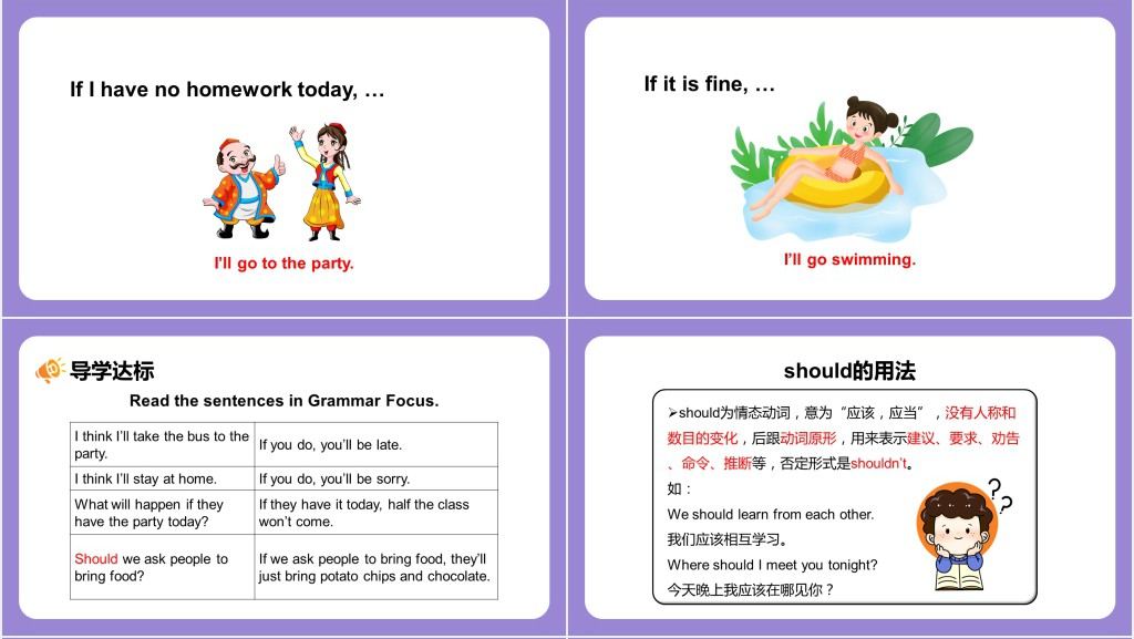 If you go to the party,you'll have a good time第2课时PPT课件 If you go to the party,you'll have a good time第2课时PPT课件