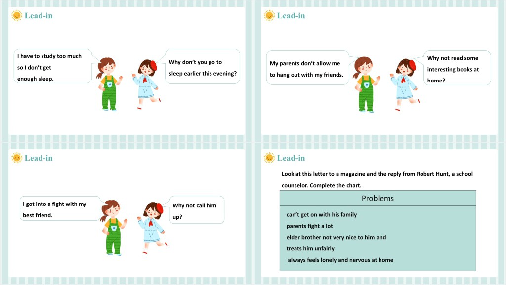 Why don’t you talk to your parents第2课时PPT课件 Why don’t you talk to your parents第2课时PPT课件