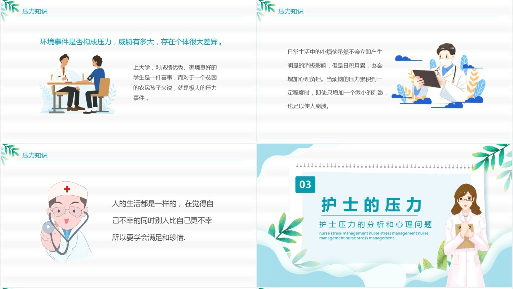 护士压力与情绪管理培训PPT模板 护士压力与情绪管理培训PPT模板