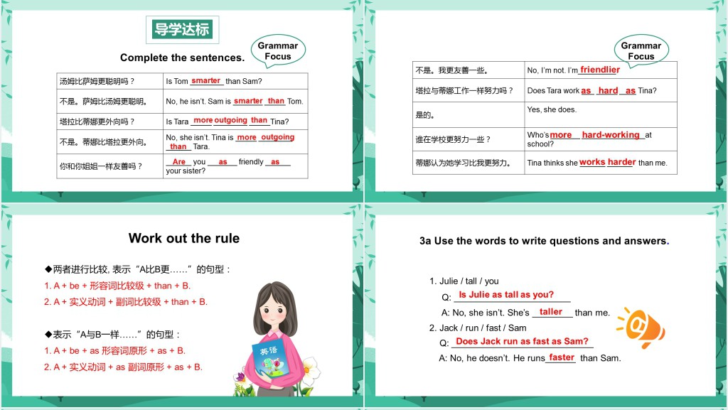 I am more outgoing than my sister第2课时PPT课件 I am more outgoing than my sister第2课时PPT课件