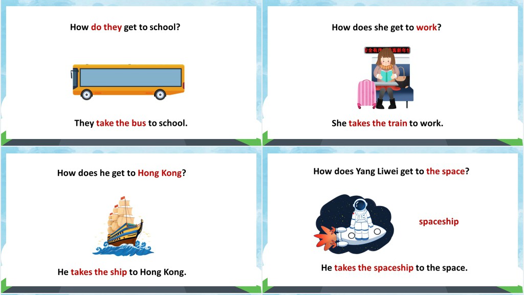 How do you get to school教案PPT课件 How do you get to school教案PPT课件