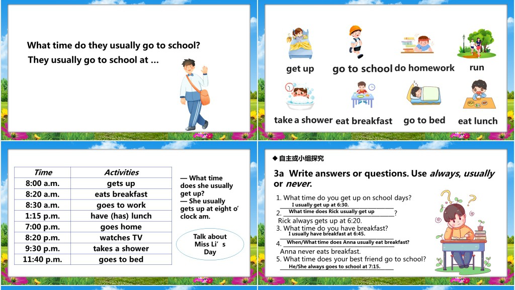 What time do you go to school教案PPT课件 What time do you go to school教案PPT课件