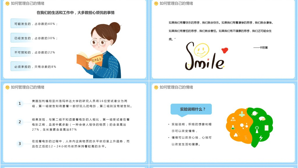 幼儿幼师情绪的管理培训PPT模板 幼儿幼师情绪的管理培训PPT模板