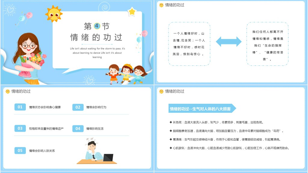 幼儿幼师情绪的管理培训PPT模板 幼儿幼师情绪的管理培训PPT模板