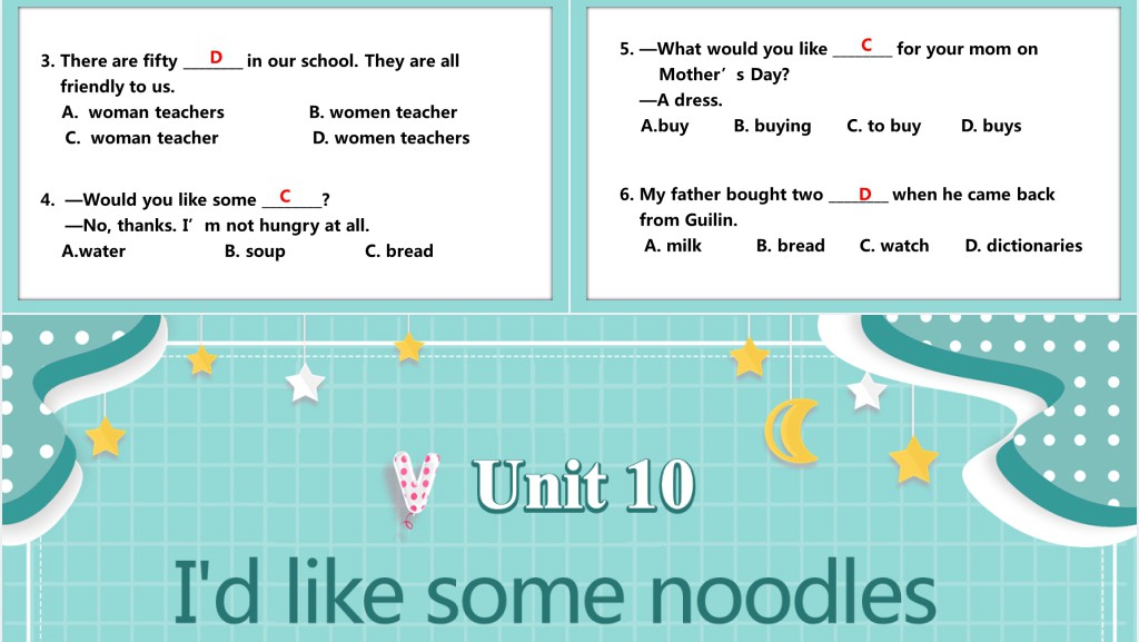 I’d like some noodles第二课时PPT课件 I’d like some noodles第二课时PPT课件