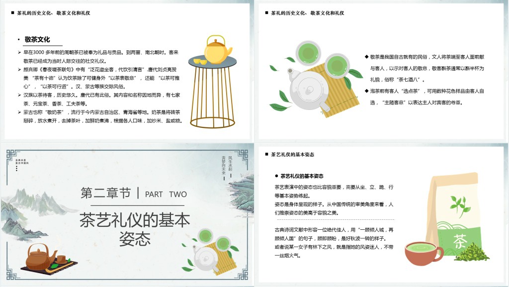 茶艺师的基本礼仪茶艺知识PPT模板 茶艺师的基本礼仪茶艺知识PPT模板