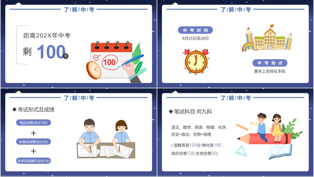 备战小中考家长会PPT模板