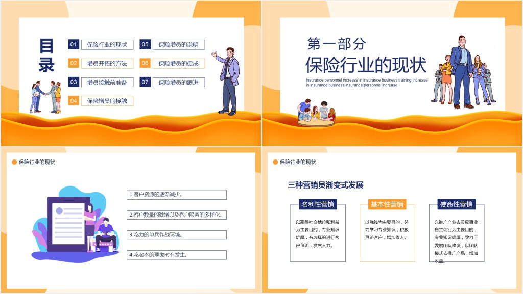保险业务增员话术培训PPT模板 保险业务增员话术培训PPT模板