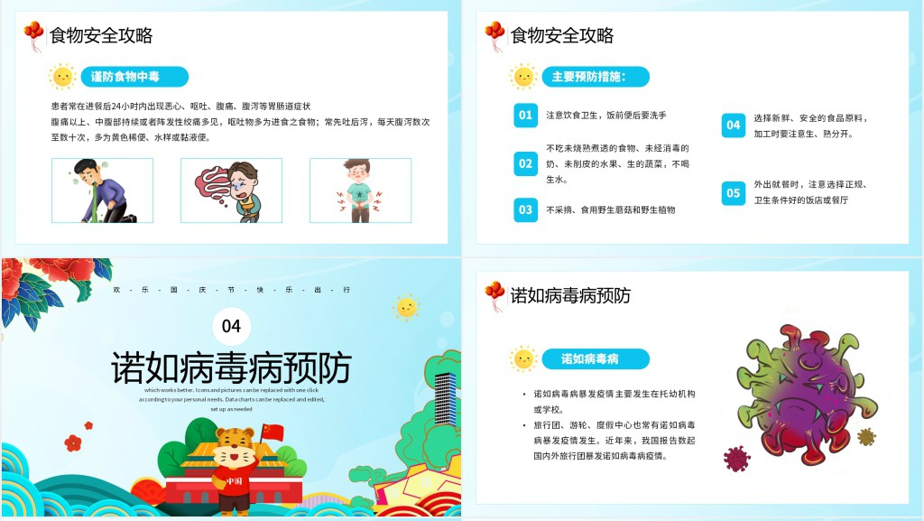 疫情期间国庆旅游出游计划PPT模板