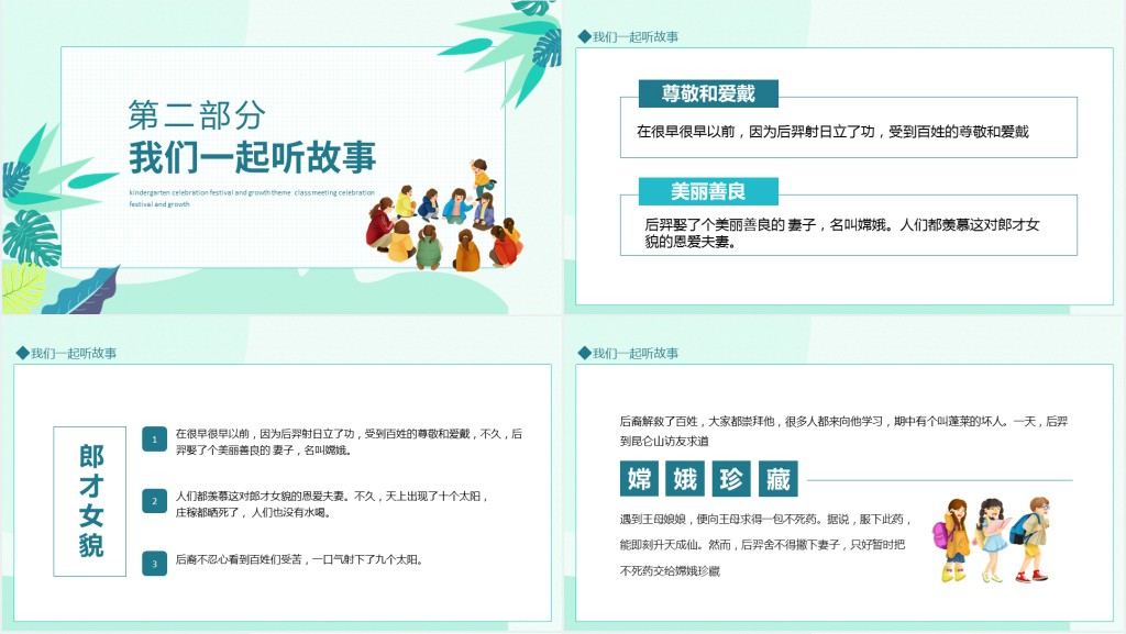 幼儿园庆祝节日庆祝成长主题班会动态PPT