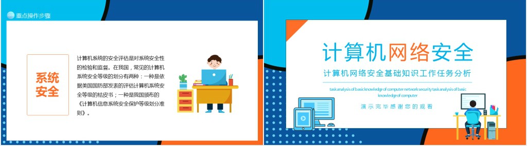 计算机网络安全基础知识工作任务分析动态PPT模板
