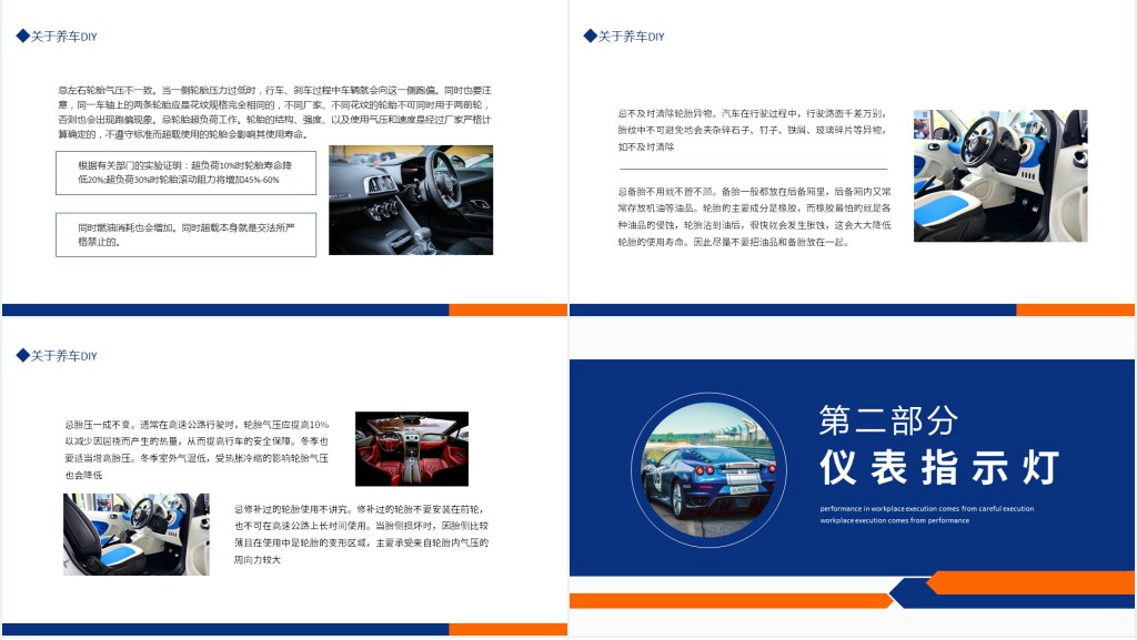 汽车知识培训养车DIY仪表指示灯动态PPT