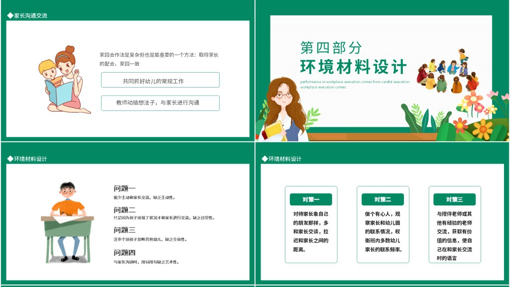 班级管理幼儿园教师培训会动态PPT模板