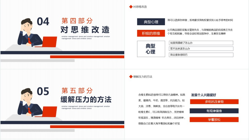 企业员工压力与情绪管理培训PPT模板 企业员工压力与情绪管理培训PPT模板
