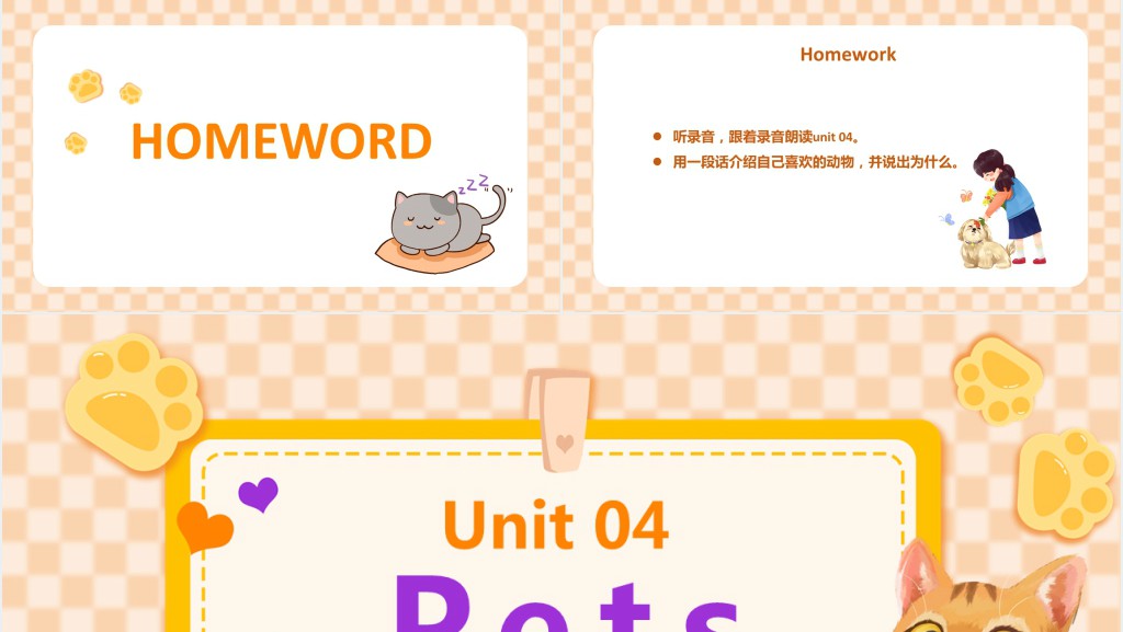 Unit 4 Pets教案PPT课件