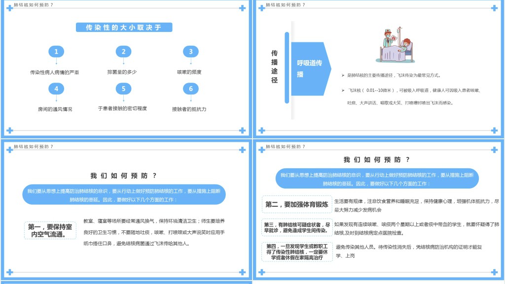 肺预预防结核知识宣传资料PPT模板