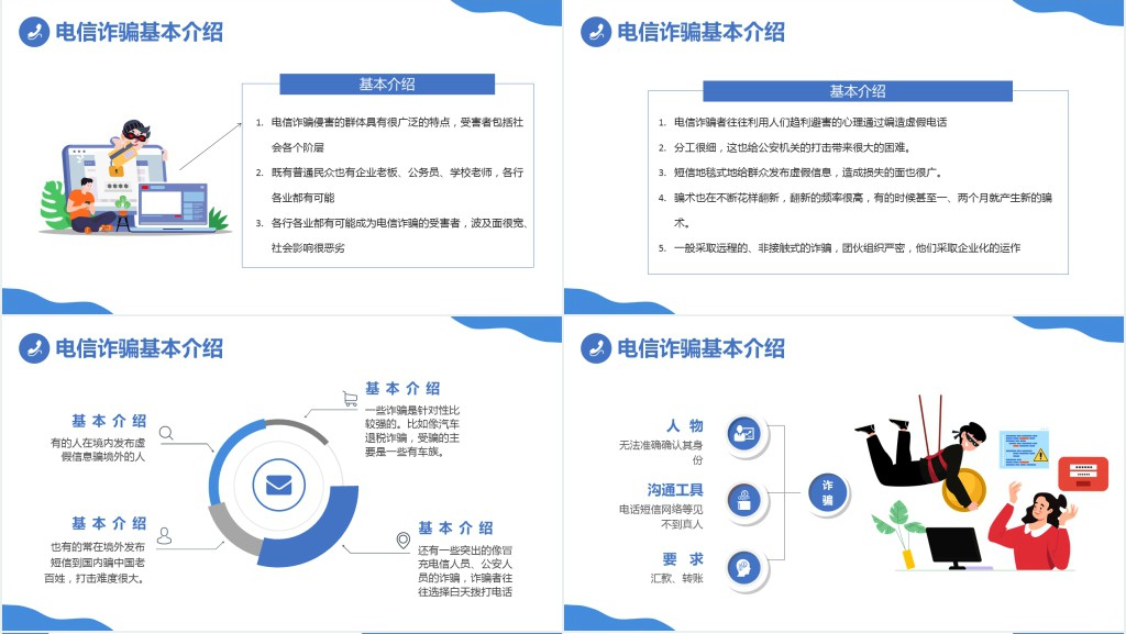 预防电信诈骗打击网络犯罪PPT范文 预防电信诈骗打击网络犯罪PPT范文