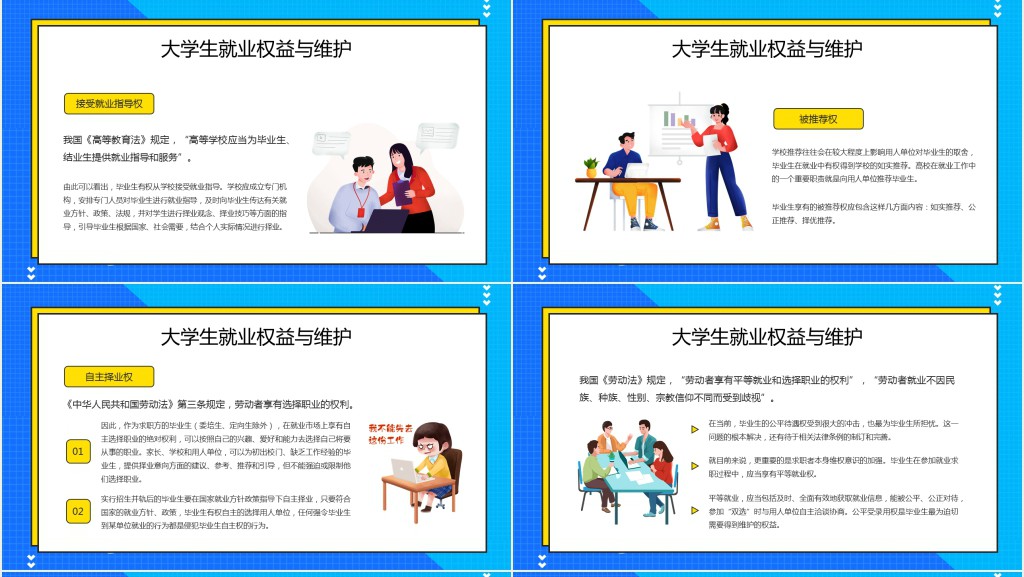 大学生就业法律风险及防范PPT模板 大学生就业法律风险及防范PPT模板
