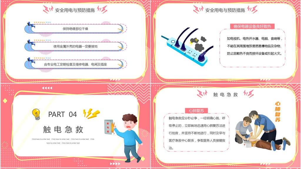 生活中安全用电常识知识PPT模板 生活中安全用电常识知识PPT模板