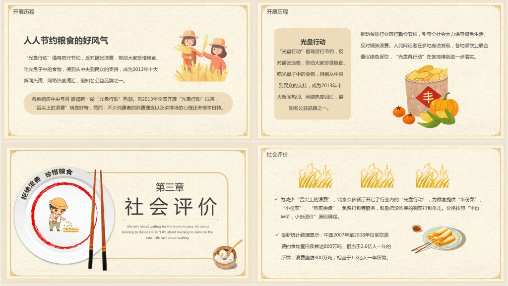 光盘行动的主题活动PPT模板 光盘行动的主题活动PPT模板