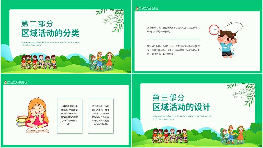 幼儿园区域游戏活动学习课件动态PPT