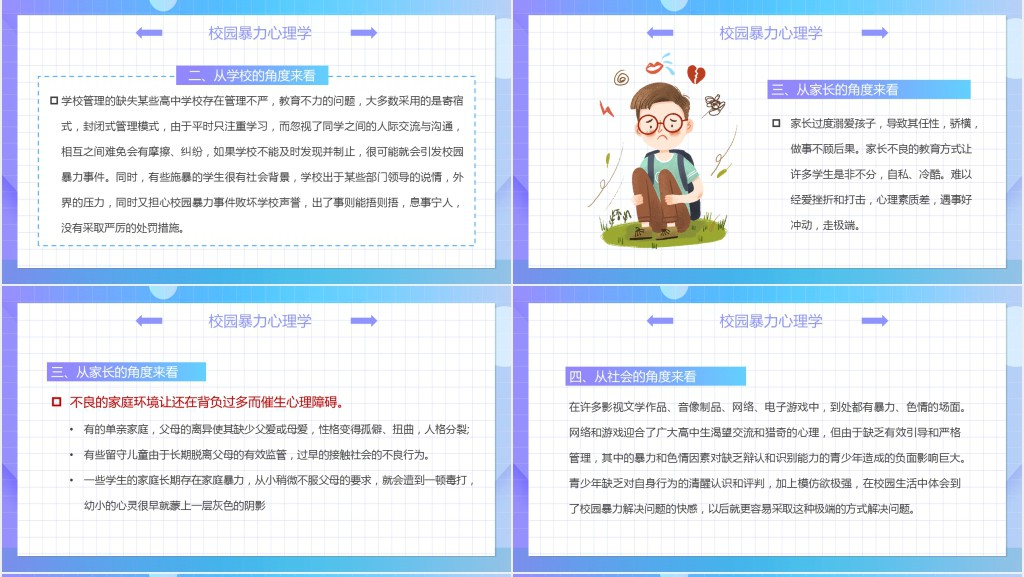 抵制校园暴力讲座PPT模板 抵制校园暴力讲座PPT模板