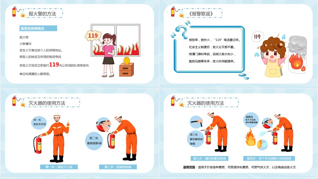 119国家消防安全日班会教育PPT课件