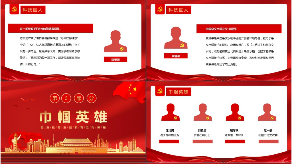 党史人物主题教育PPT党课 党史人物主题教育PPT党课