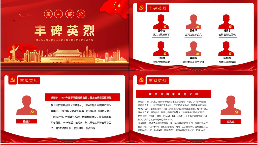 党史人物主题教育PPT党课 党史人物主题教育PPT党课