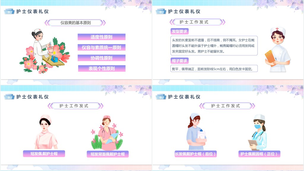 护士服务规范与护理礼仪PPT模板 护士服务规范与护理礼仪PPT模板