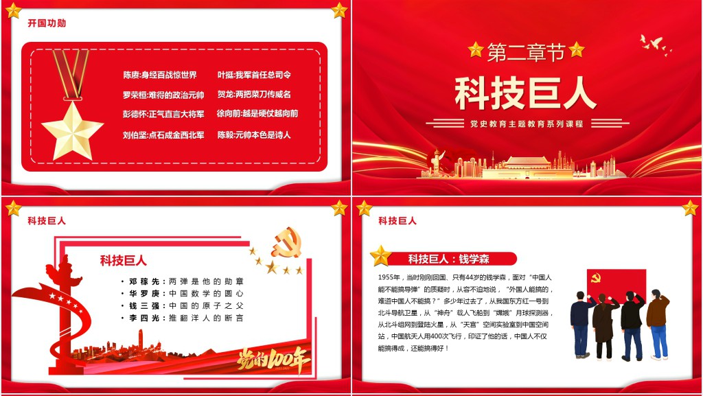 党史人物教育党课讲稿PPT党课