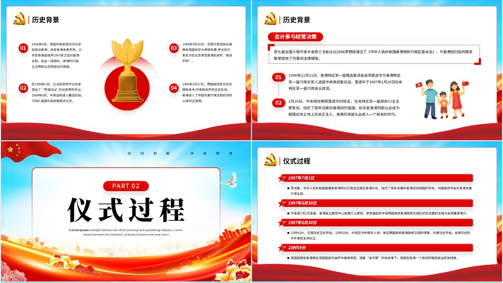 香港回归25周年主题教育PPT党课