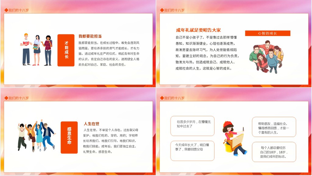 我们的十八岁主题班会动态PPT课件