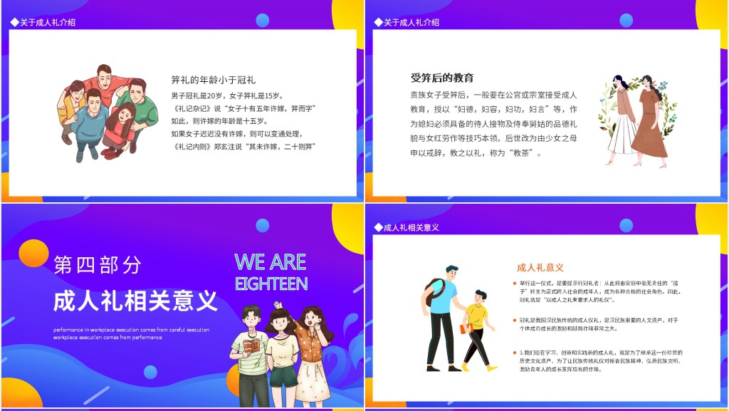 十八岁成人礼主题班会方案PPT模板 十八岁成人礼主题班会方案PPT模板