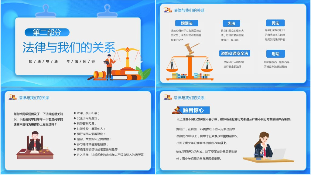 卡通风高中法律知识主题班会课件 卡通风高中法律知识主题班会课件