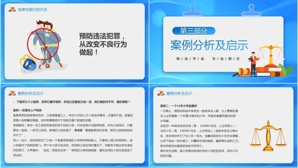 卡通风高中法律知识主题班会课件 卡通风高中法律知识主题班会课件