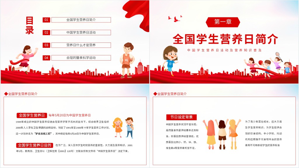 学校全国学生营养日主题PPT课件