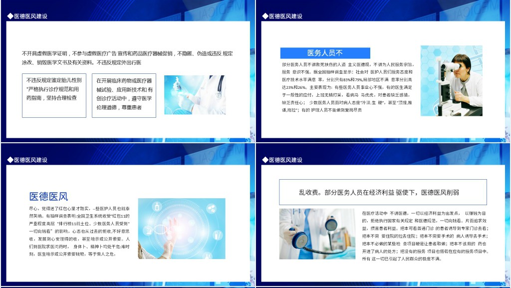 加强医院医德医风建设内容PPT模板 加强医院医德医风建设内容PPT模板