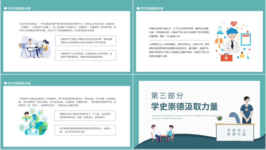 医德医风主题培训学史崇德专题学习动态PPT