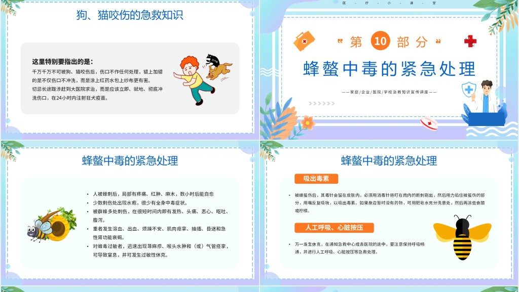 家庭日常急救措施知识培训PPT模板 家庭日常急救措施知识培训PPT模板