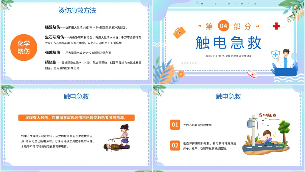 家庭日常急救措施知识培训PPT模板 家庭日常急救措施知识培训PPT模板