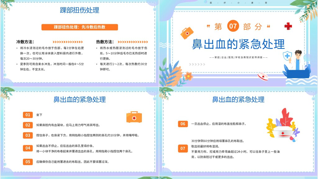家庭日常急救措施知识培训PPT模板 家庭日常急救措施知识培训PPT模板