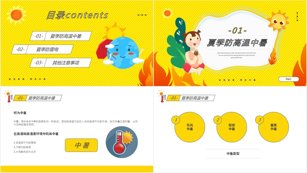 健康小课堂防中暑PPT课件 健康小课堂防中暑PPT课件