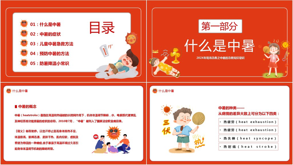 夏天热中暑的预防及防治PPT课件 夏天热中暑的预防及防治PPT课件