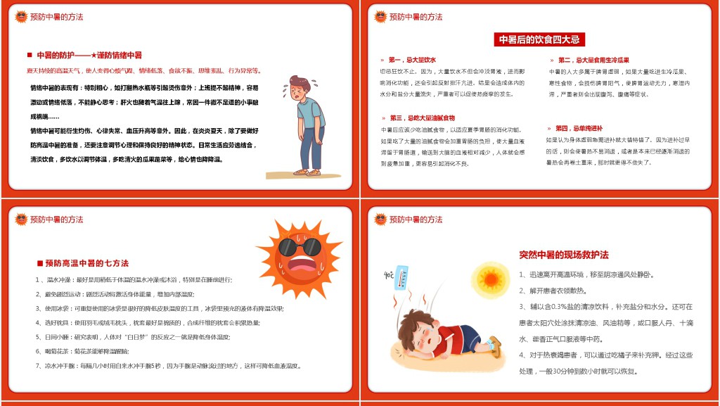 夏天热中暑的预防及防治PPT课件 夏天热中暑的预防及防治PPT课件