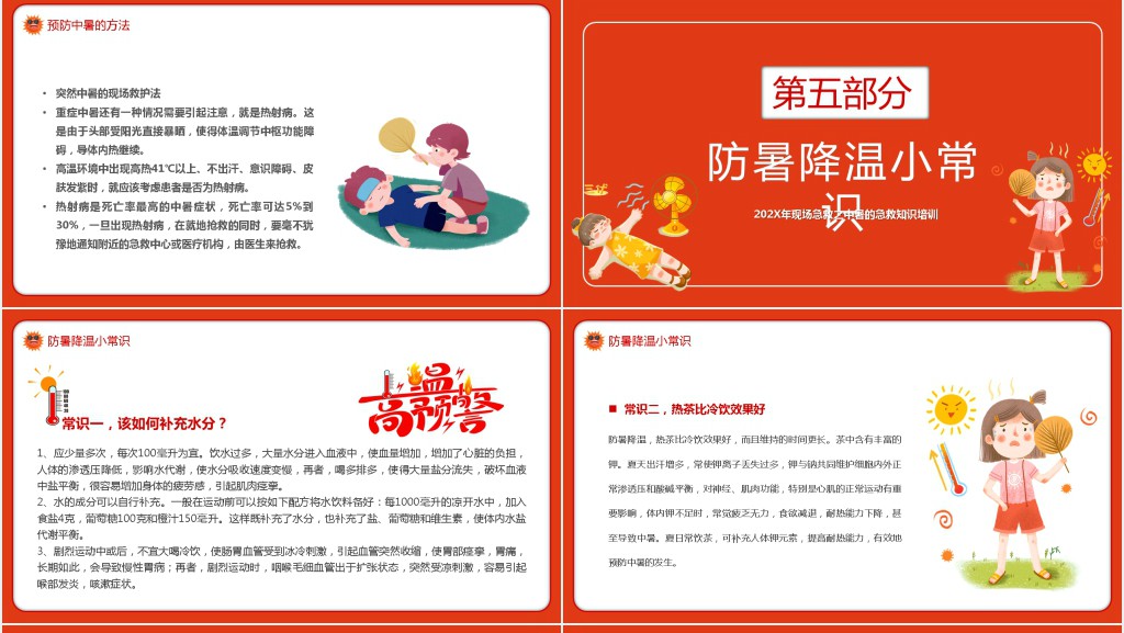夏天热中暑的预防及防治PPT课件 夏天热中暑的预防及防治PPT课件