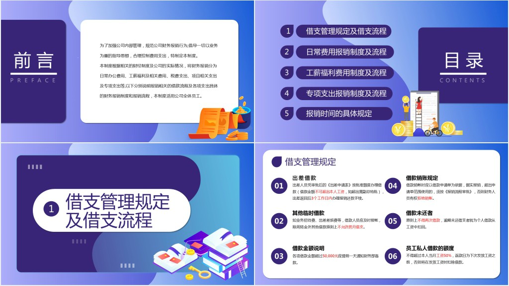 财务报销流程培训PPT渐变商务风企业财务培训专题课件模板