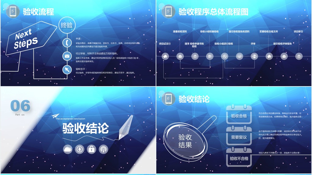 项目汇报高端商务项目验收方案特效视频开场培训课件ios风PPT