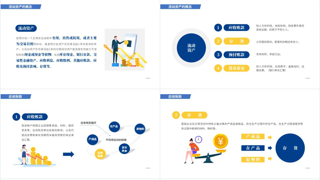 企业财务报表阅读蓝色商务工作汇报PPT模板