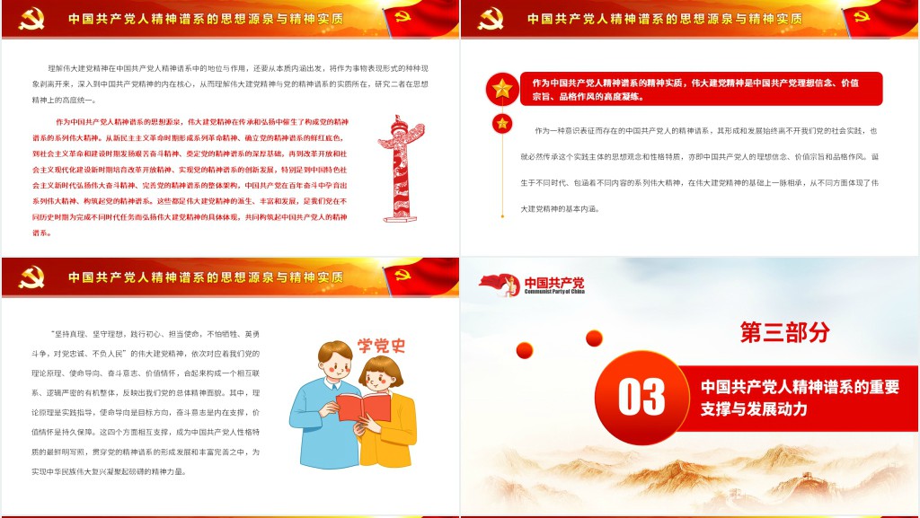 伟大建党精神是中国共产党人精神谱系的源头活水PPT党课 伟大建党精神是中国共产党人精神谱系的源头活水PPT党课